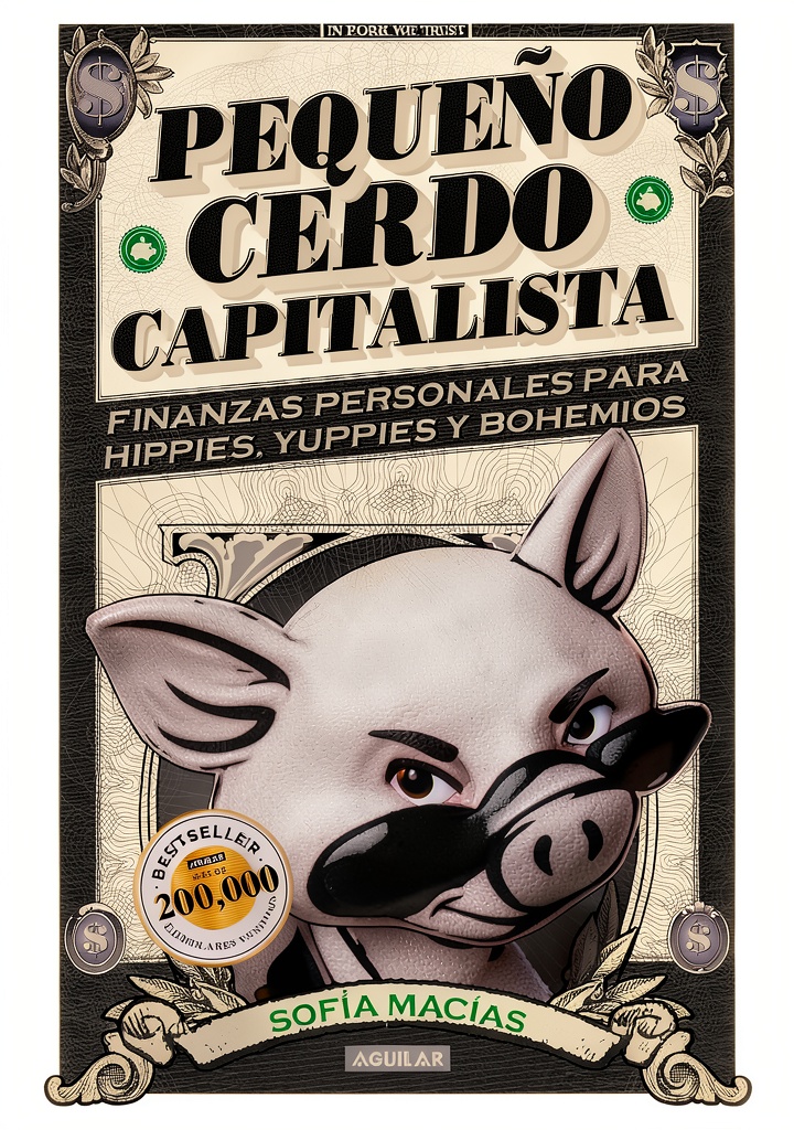 'Pequeño cerdo capitalista ebook cover on a tablet screen'