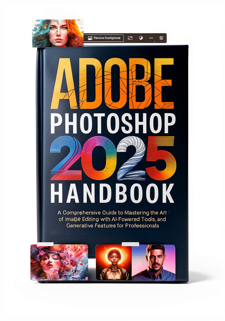 Professional Photography eBook open on a tablet showing Adobe Photoshop interface