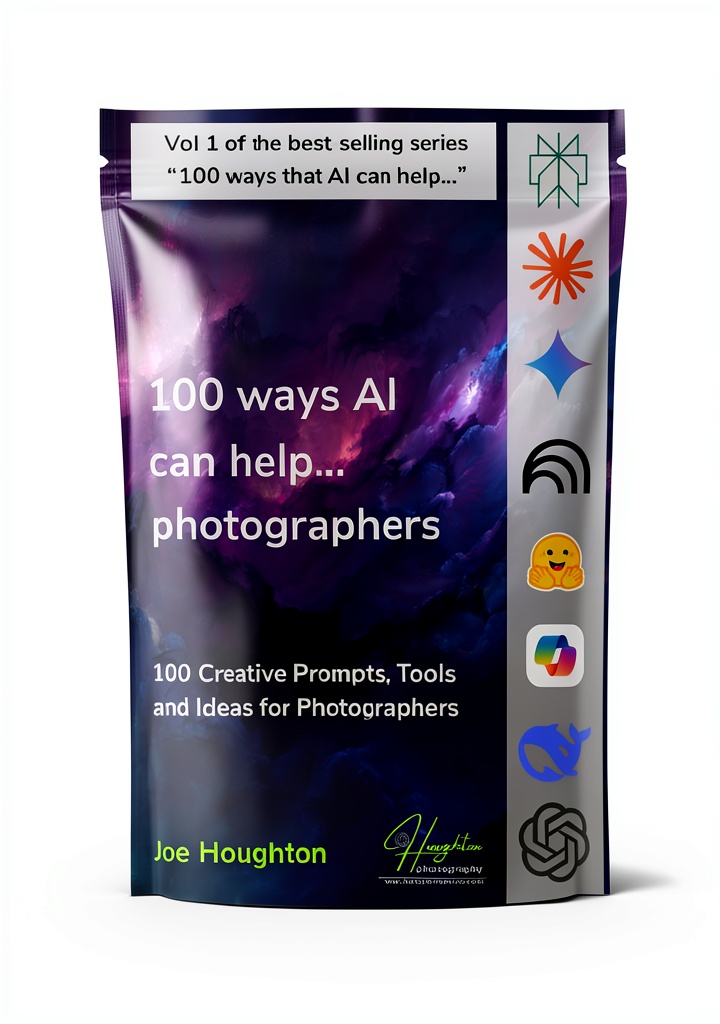 'AI Photography Guide open on a tablet showing enhanced typesetting'