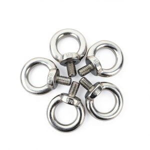 Eowpower M8 Male Thread Shoulder Lifting Ring Eye Bolts 5-Pack-0