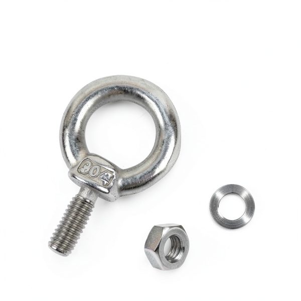 10 Pack M4 Eyebolt with Nut, M4 Screw Eye Bolts with Nuts Stainless Steel Heavy Duty Eye Bolt Male Screw Thread Ring Shoulder Eye Bolts-2