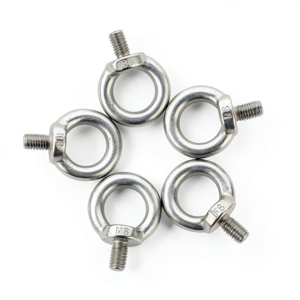 Eowpower M8 Male Thread Shoulder Lifting Ring Eye Bolts 5-Pack-1