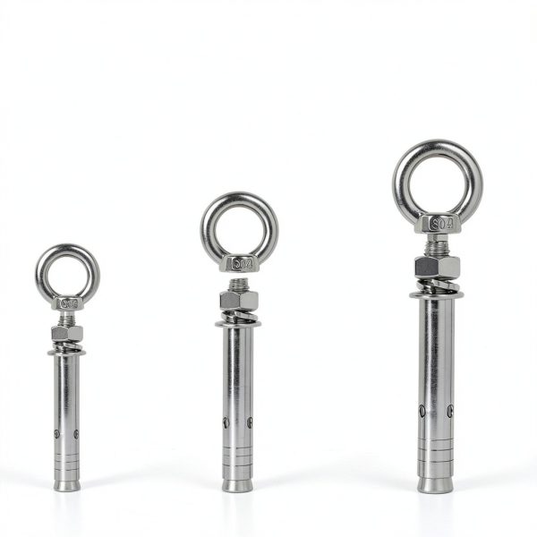 Shoulder Eye Bolts, Heavy Duty Eyebolts 304 Stainless Steel Wall Concrete Anchors Screw Expansion Bolts with Nuts Eye Hooks Fastener for Ceiling Concrete Masonry-1
