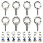 PATIKIL M3 x 9mm Lifting Shoulder Eye Bolt 8pcs Stainless Eyebolt Set-0