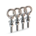 Lifting Shoulder Eye Bolts, Ekunbuy Screw Bolt 304 Stainless Steel Heavy Duty Lifting Ring Threaded Eyebolts with Washers and Nuts for Indoor Outdoor-0