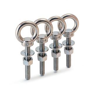 Lifting Shoulder Eye Bolts, Ekunbuy Screw Bolt 304 Stainless Steel Heavy Duty Lifting Ring Threaded Eyebolts with Washers and Nuts for Indoor Outdoor-0